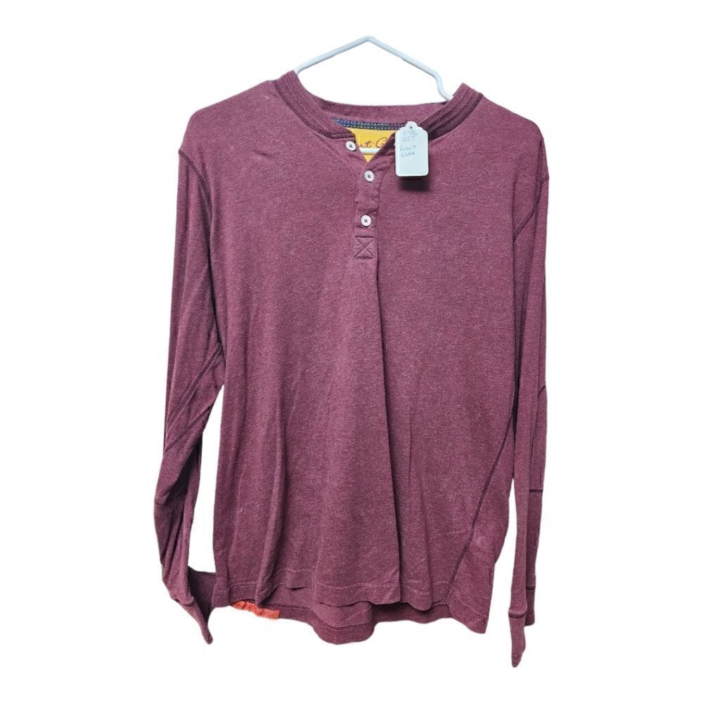 1027 - Mens Robert Graham Red Pullover Button Sweater Classic M